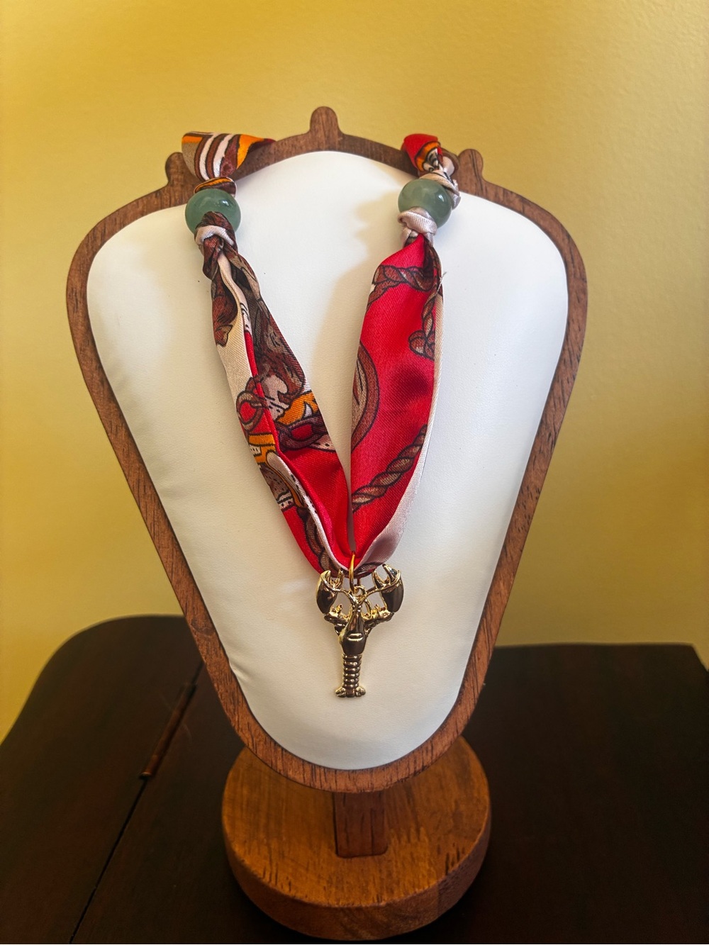 Scarf Necklace- Crawfish